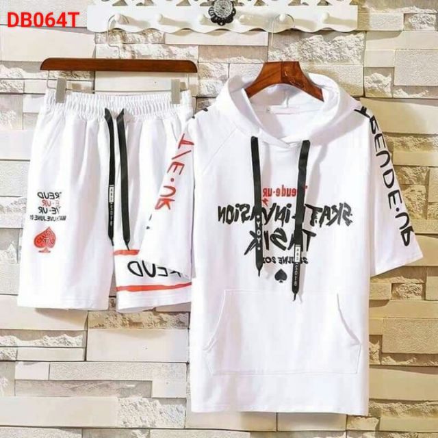 [Mã DOTHIEN20 giảm 20K đơn 50k] Set Đồ Bộ Thun lưới mè Nam Nữ Ngắn kèm nón, bộ thể thao giá rẻ